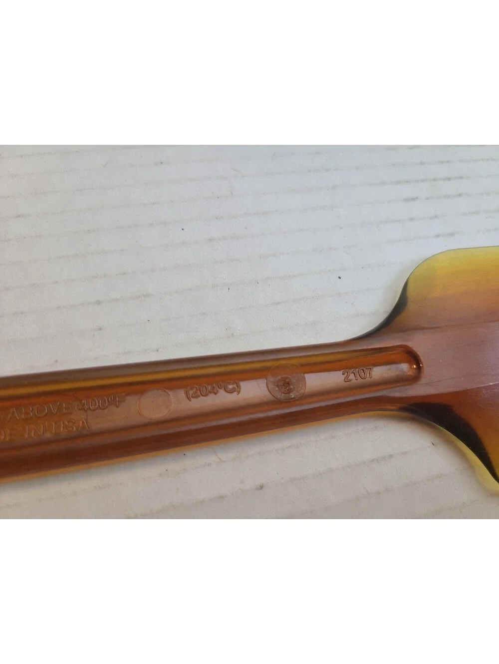 Robinson Knife Company Vintage Ultratemp Amber Spatula Model 2107